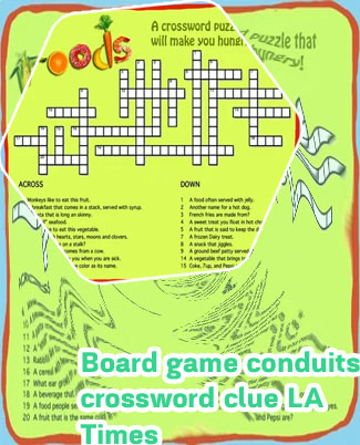 Board game conduits crossword